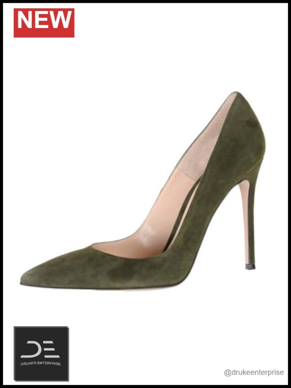 Women's 10cm High Heel Slip-on Pointed Toe Stiletto Pumps Faux Leather